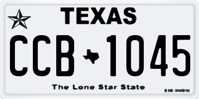 TX license plate CCB1045