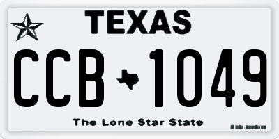 TX license plate CCB1049