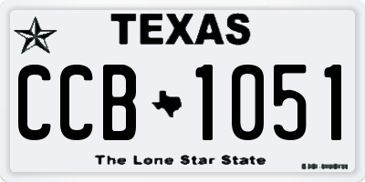 TX license plate CCB1051