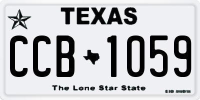 TX license plate CCB1059