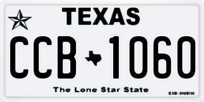 TX license plate CCB1060