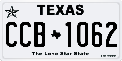TX license plate CCB1062