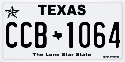 TX license plate CCB1064