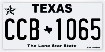 TX license plate CCB1065