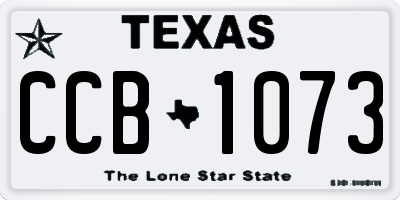 TX license plate CCB1073