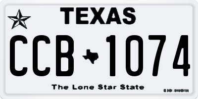 TX license plate CCB1074