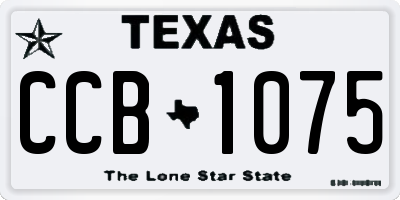 TX license plate CCB1075