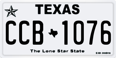 TX license plate CCB1076