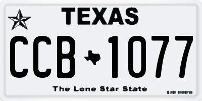 TX license plate CCB1077