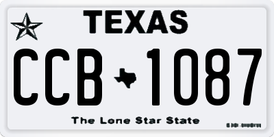 TX license plate CCB1087