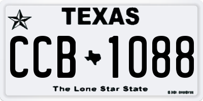 TX license plate CCB1088