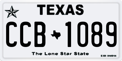 TX license plate CCB1089