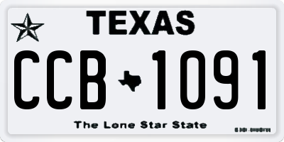 TX license plate CCB1091