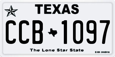 TX license plate CCB1097