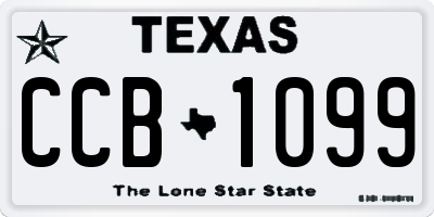 TX license plate CCB1099