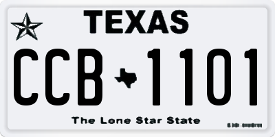 TX license plate CCB1101