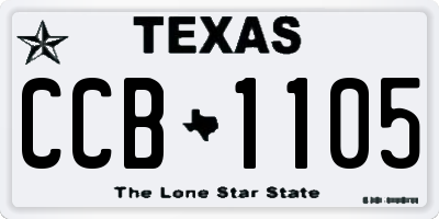 TX license plate CCB1105