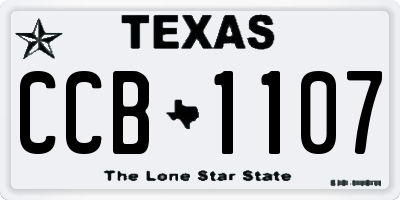 TX license plate CCB1107
