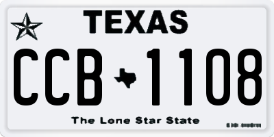 TX license plate CCB1108