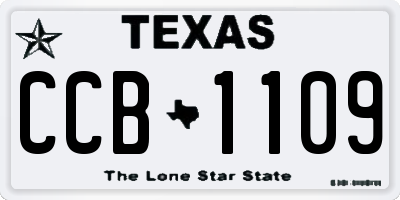 TX license plate CCB1109