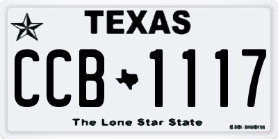 TX license plate CCB1117
