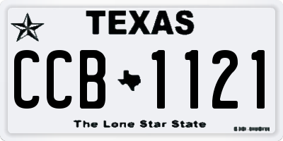 TX license plate CCB1121