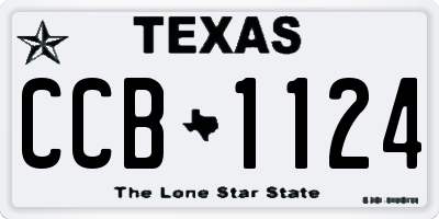 TX license plate CCB1124