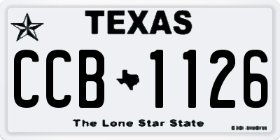 TX license plate CCB1126