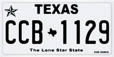 TX license plate CCB1129