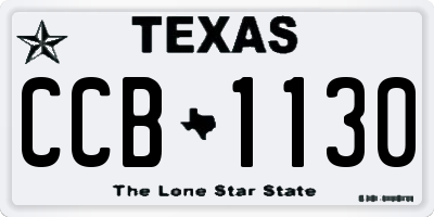 TX license plate CCB1130