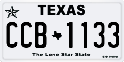 TX license plate CCB1133