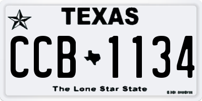 TX license plate CCB1134