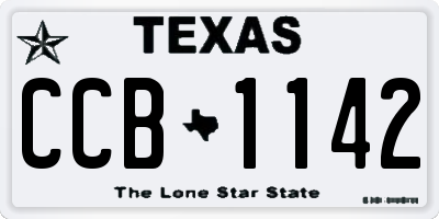 TX license plate CCB1142
