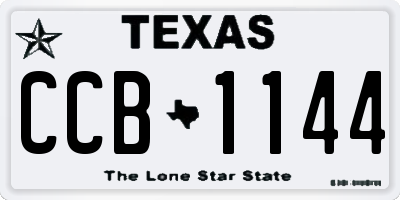 TX license plate CCB1144