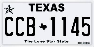 TX license plate CCB1145