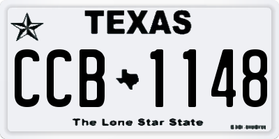 TX license plate CCB1148