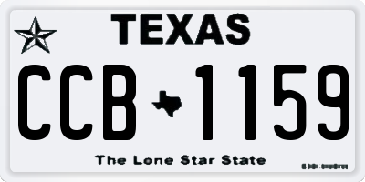 TX license plate CCB1159