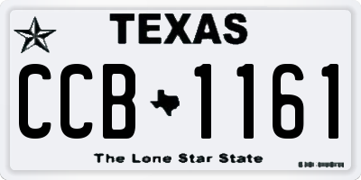TX license plate CCB1161