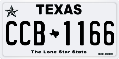 TX license plate CCB1166