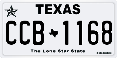 TX license plate CCB1168