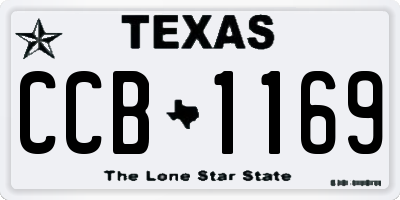 TX license plate CCB1169