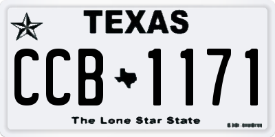 TX license plate CCB1171