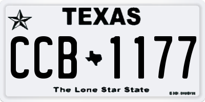 TX license plate CCB1177