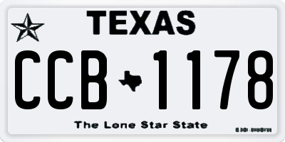 TX license plate CCB1178