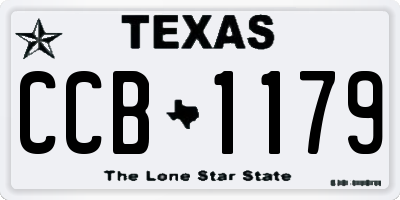 TX license plate CCB1179