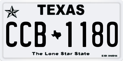 TX license plate CCB1180