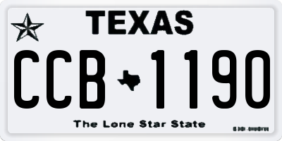 TX license plate CCB1190
