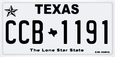 TX license plate CCB1191