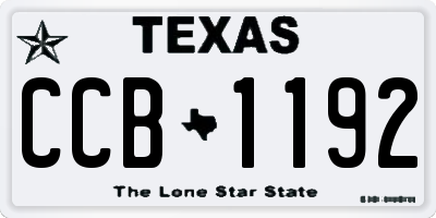 TX license plate CCB1192