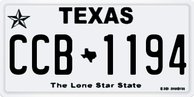 TX license plate CCB1194